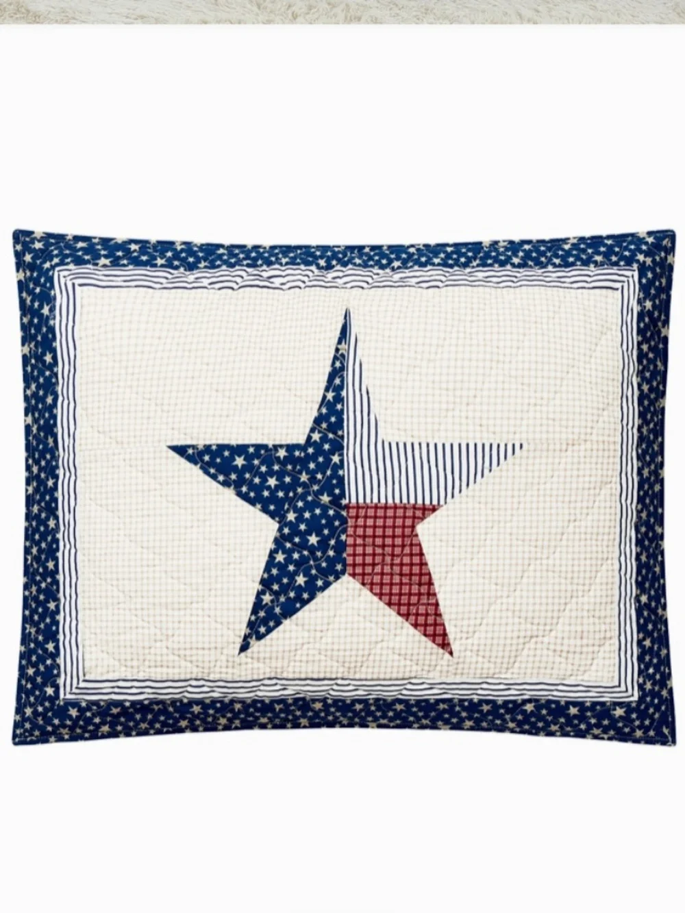 Lone Star Cotton King Quilt Set Texas Americana Bedding